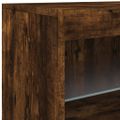vidaXL Komoda s LED svetlami dymový dub 60x37x67 cm