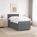 vidaXL Posteľ boxspring s matracom Tmavosivá 100 x 200 cm Látka