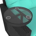 vidaXL 3-dielna záhradná súprava s vankúšmi, čierna, polyratan