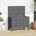 vidaXL Záhradný úložný box sivý 76x42,5x54 cm masívna borovica
