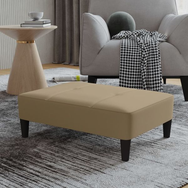 vidaXL Podnožka kapučínová 78x56x32 cm umelá koža