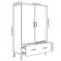 vidaXL Vysoká skrinka biela 70x31x115 cm spracované drevo