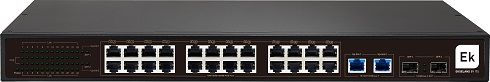 ITS Aktívny Switch SWP 26 s POE napájaním profi 24 portov, 2 x uplink