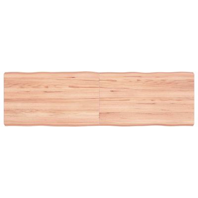 vidaXL Stolová doska svetlohnedá 140x40x(2-6)cm ošetrený masív hrany