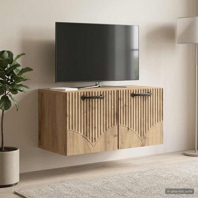 vidaXL Nástenná TV skrinka 59,5 x 31 x 30 cm Dub artisan