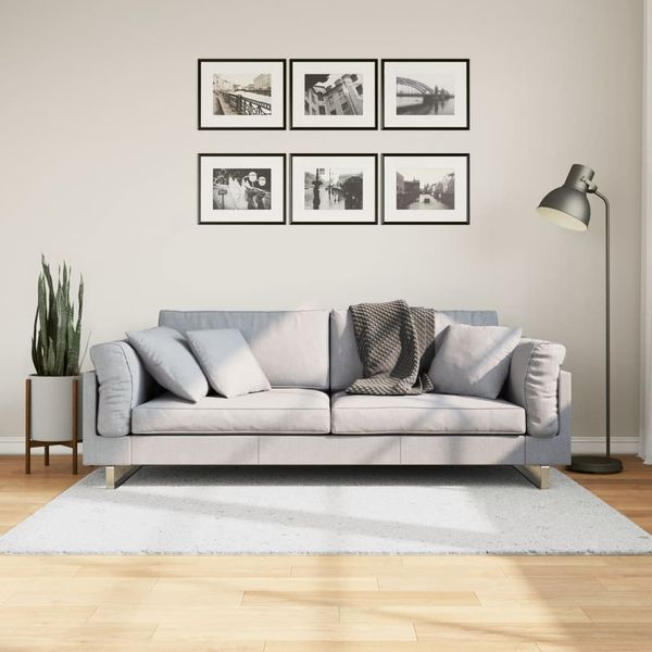 vidaXL Koberec OVIEDO, krátky vlas, sivý 120x120 cm