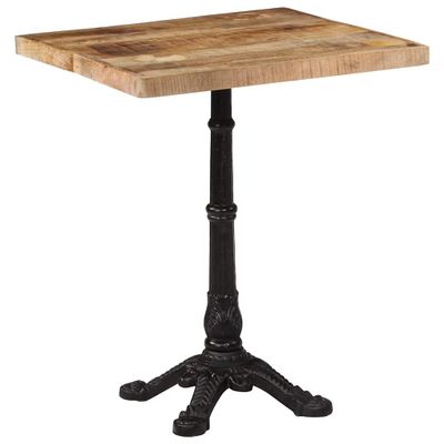 vidaXL Bistro stolík 60x60x77 cm surové mangovníkové drevo