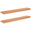 vidaXL Parapety 2 ks Lak 90 x 20 x 2 cm Masívne bukové drevo