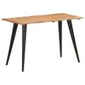 vidaXL Jedálenský stolík s nepravidelnými hranami 120x60x75 cm akáciový masív