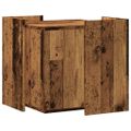 vidaXL Uzavretý box na stelivo staré drevo 53x53x51cm kompozitné drevo