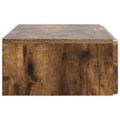 vidaXL Nástenný bočný stôl Dymový dub 87,5 x 34,5 x 17 cm