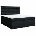 vidaXL Posteľný rám boxspring s matracom čierny 180x200 cm látka