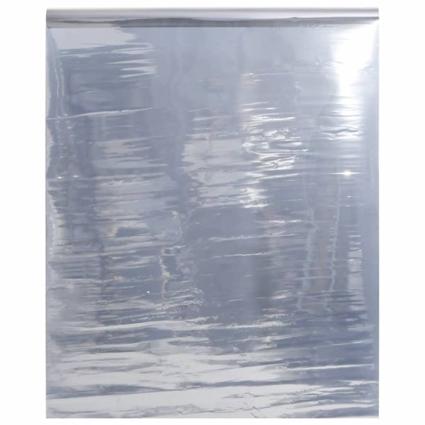 vidaXL Solárna fólia statický reflexný efekt strieborná 90x1000 cm PVC