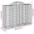 vidaXL Oblúkové gabionové koše 14 ks 200x50x140/160 cm pozink. železo