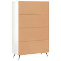 vidaXL Vysoká skrinka lesklá biela 69,5x31x115 cm kompozitné drevo