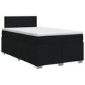 vidaXL Posteľ boxspring s matracom Čierna 120 x 200 cm Látka