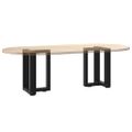 vidaXL Nohy konferenčného stolíka v tvare T, 2 ks, čierne, 38x25x(42-43) cm, oceľ
