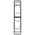 vidaXL Knižnica so 4 policami biela 60x30x140 cm masívna borovica