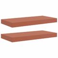 vidaXL Stenná polica Nástenná montáž 2 ks Červená 50 x 23,5 x 3,8 cm