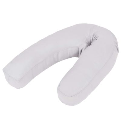vidaXL Tehotenský vankúš v tvare písmena J 54x(36-43) cm, sivý