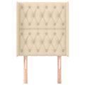 vidaXL Čelo postele so záhybmi krémové 83x16x118/128 cm látka