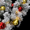 vidaXL Vianočná girlanda s ozdobami a LED svetlami zelená 5 m PVC