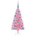 vidaXL Vianočný stromček Ružová 120 cm PVC