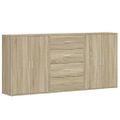 vidaXL Komody 3 ks dub sonoma 60x31x84 cm kompozitné drevo