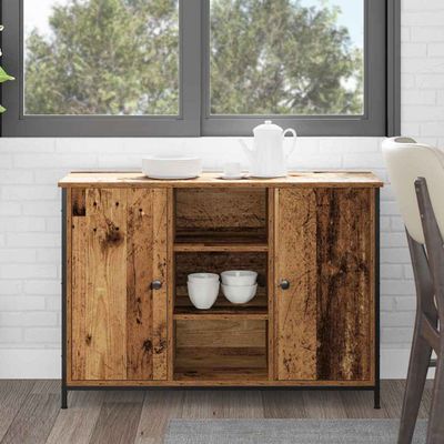 vidaXL Servírovacia skriňa Staré drevo 100 x 35 x 70 cm