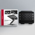 AXAGON STND-LQB hliníkový HQ stojan na notebook 10"-17.3" nastavitelná výška a úhel, černý Stojan, notebooky 10"–17.3", nastavitelná výška 205 mm, úhel 0–180°, hliník, cerný