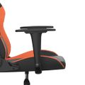vidaXL Masážna herná stolička čierna a oranžová umelá koža