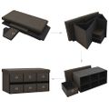 vidaXL Skladacia úložná lavica tmavohnedá 76x38x38 cm umelý ľan
