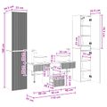 vidaXL Sada kúpeľňového nábytku 5 ks Staré drevo 33 x 34,5 x 160 cm