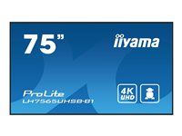 75" Trieda uhlopriečky (74.5" zobraziteľný) displej LCD s LED podsvietením - digital signage - Android - 4K UHD (2160p) 3840 x 2160 - čierna