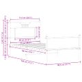 vidaXL Posteľný rám bez matraca hnedý dub 75x190 cm kompozitné drevo