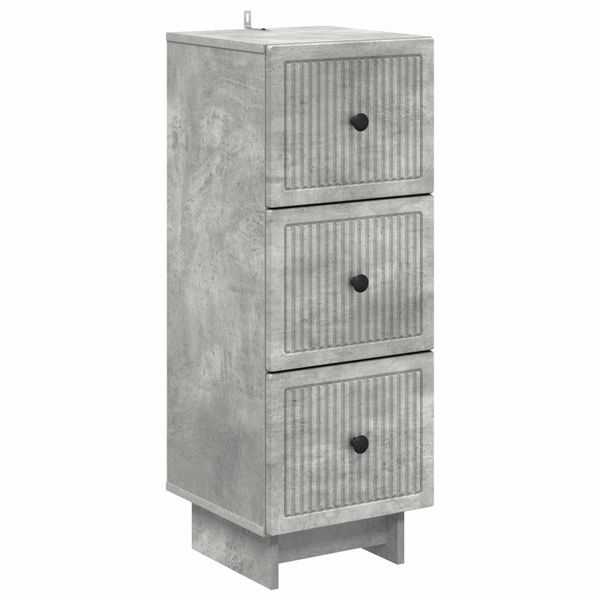 vidaXL Zásuvkový kabinet Betónovo sivá 33 x 34,5 x 90 cm
