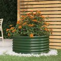 vidaXL Záhradný kvetináč pozinkovaná oceľ 80x80x36 cm zelený