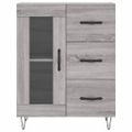 vidaXL Vysoká skrinka sivý dub sonoma 69,5x34x180 cm spracované drevo