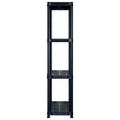 vidaXL Regál so 4 úložnými poličkami čierny 183x30,5x130 cm plastový