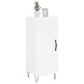 vidaXL Komoda biela 34,5x34x90 cm spracované drevo