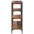 vidaXL Konzolový stôl Staré drevo 80 x 29 x 75 cm Kompozitné drevo