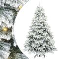 vidaXL Umelý vianočný stromček s 300 LED-i Biela 240 cm PE a PVC