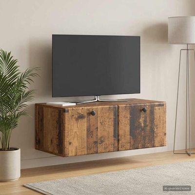 vidaXL Nástenná TV skrinka 78,5 x 41 x 30 cm Staré drevo