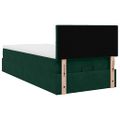 vidaXL Osmanský rám postele s matracom tmavozelená 90x200 cm zamat