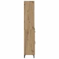 vidaXL Highboard Remeselný dub 69,5 x 34 x 180 cm Kompozitné drevo
