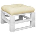 vidaXL Podložka na paletový nábytok krémová 58x58x10 cm látka