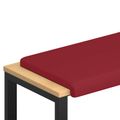 vidaXL Vankúš na lavičku Umelá koža Víno červené Hĺbka 35 cm
