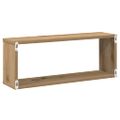 vidaXL Nástenné poličky v tvare kocky 6 ks 60x15x23cm kompozitné drevo