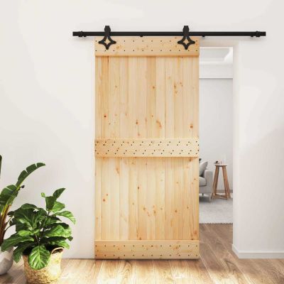 vidaXL Posuvné dvere Prírodná a čierna 100 x 210 cm