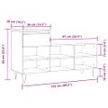vidaXL Botník lesklý biely 102x36x60 cm spracované drevo